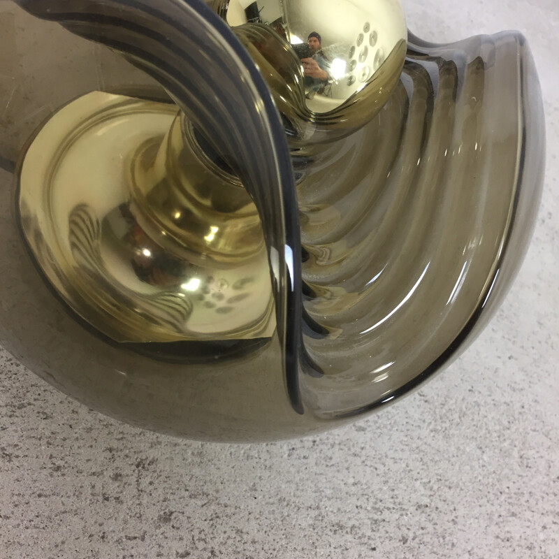 Original glass desk light "WAVE" by Koch and Lowy for Peill & Putzler - 1970s