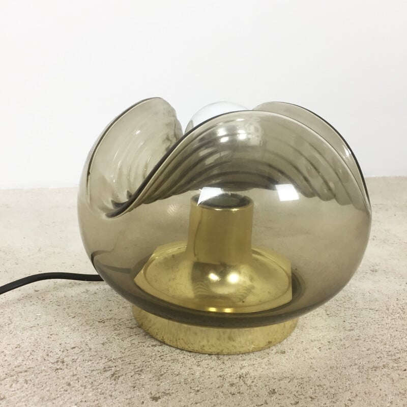 Original glass desk light "WAVE" by Koch and Lowy for Peill & Putzler - 1970s