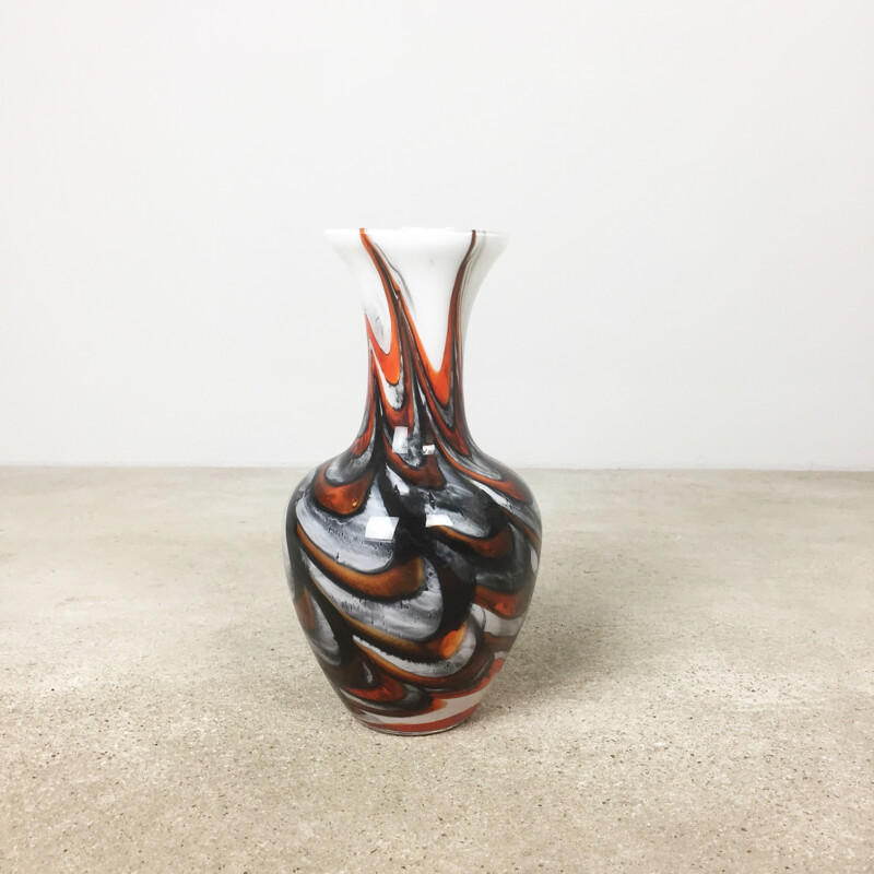 Vintage vase by Opaline Florence for Carlo Moretti - 1970s