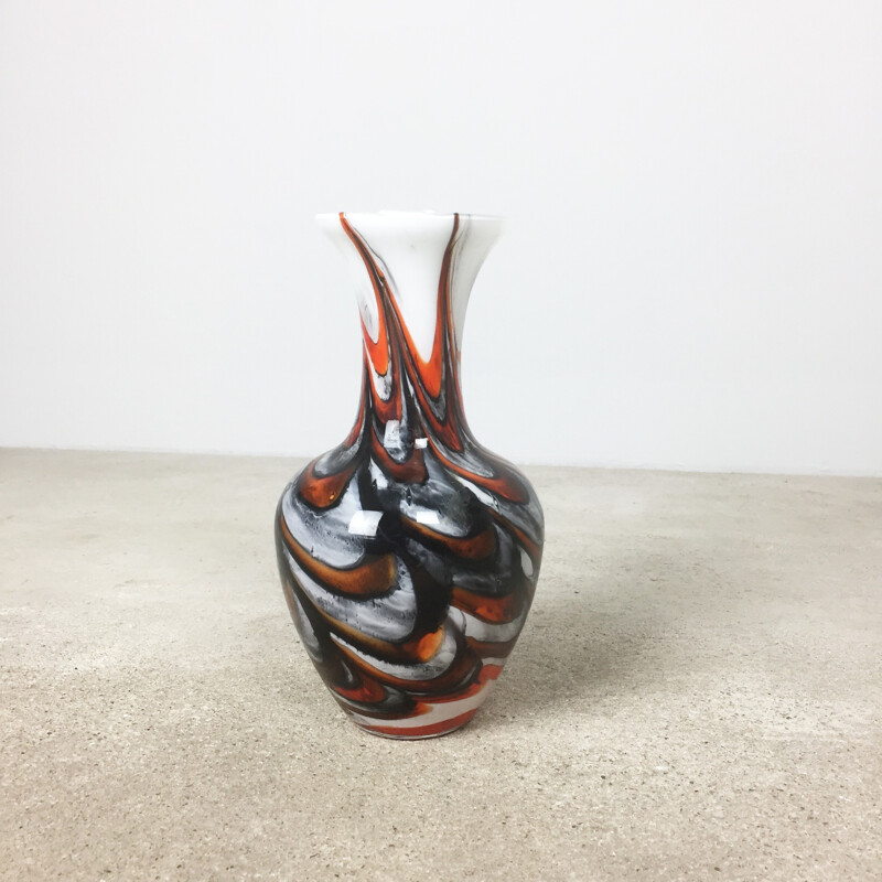 Vintage vase by Opaline Florence for Carlo Moretti - 1970s