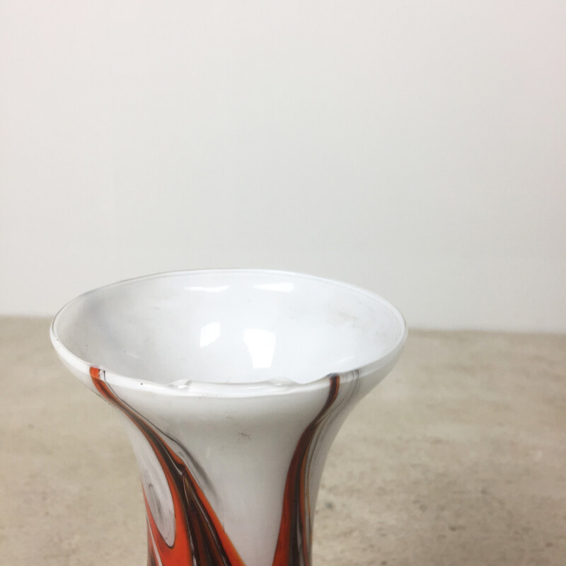 Vintage vase by Opaline Florence for Carlo Moretti - 1970s