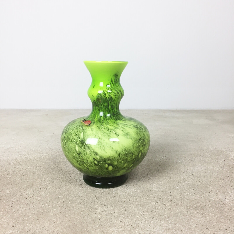 Vintage green vase by Carlo Moretti - 1970s