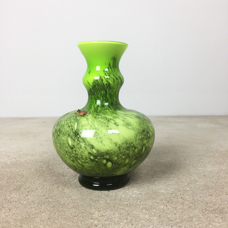 Vintage green vase by Carlo Moretti - 1970s