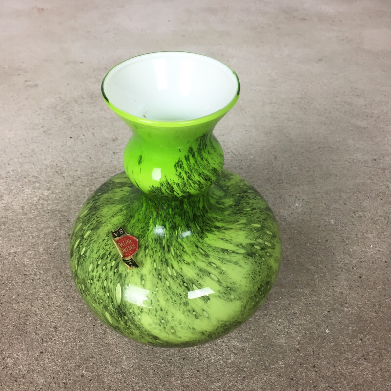 Vase vintage vert, Carlo Moretti - 1970