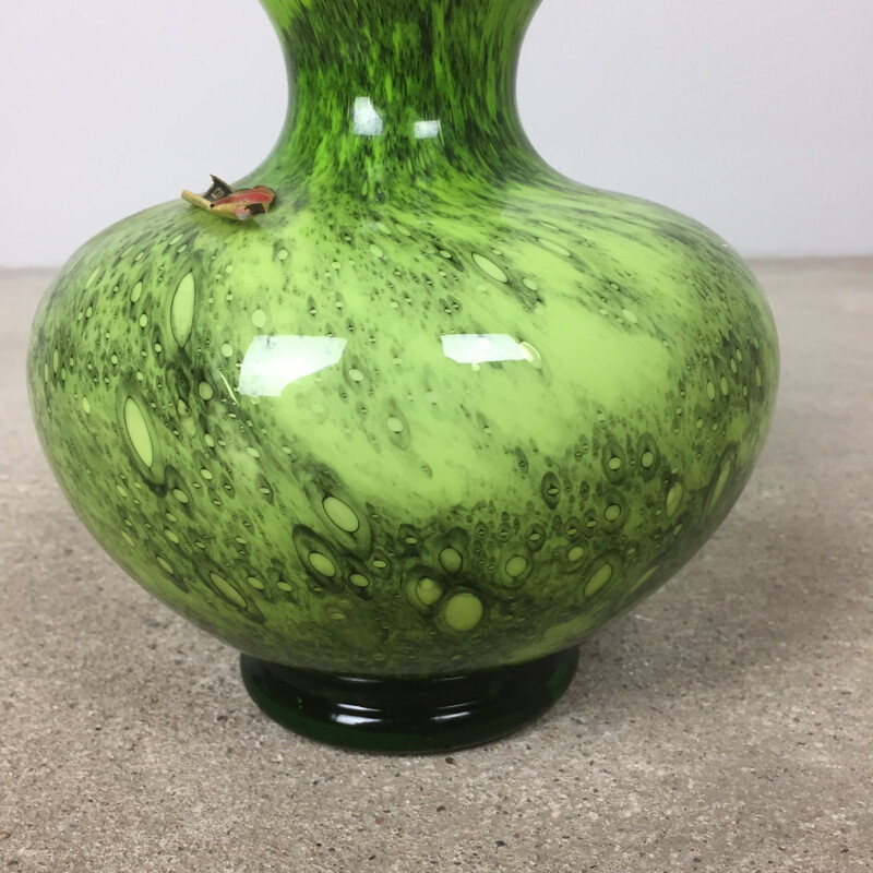 Vintage green vase by Carlo Moretti - 1970s