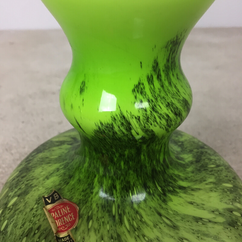 Vase vintage vert, Carlo Moretti - 1970