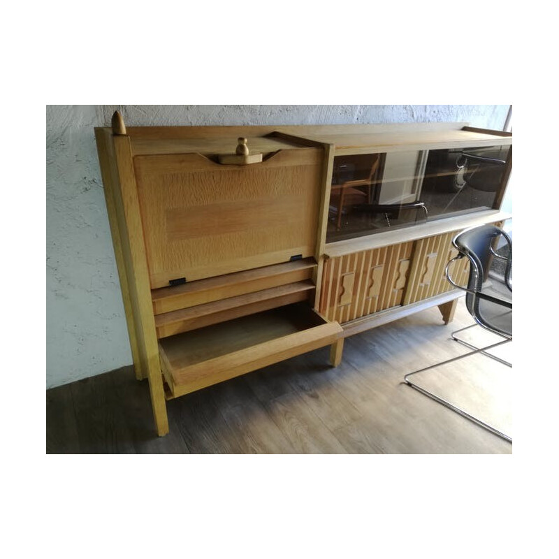 Oak sideboard by Guillerme and Chambron - 1960s