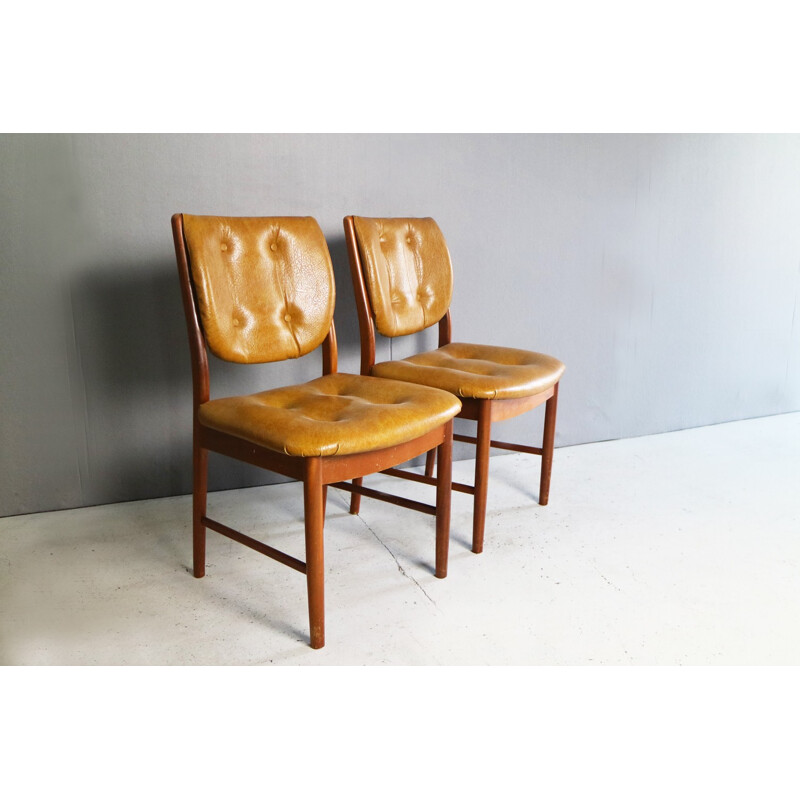 Vintage dining set with Macintosh table and 4 chairs - 1970s