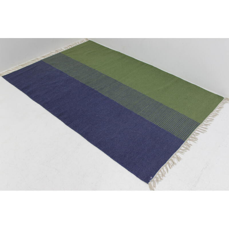 Tapis vintage tchécoslovaque géométrique moderniste - 1960