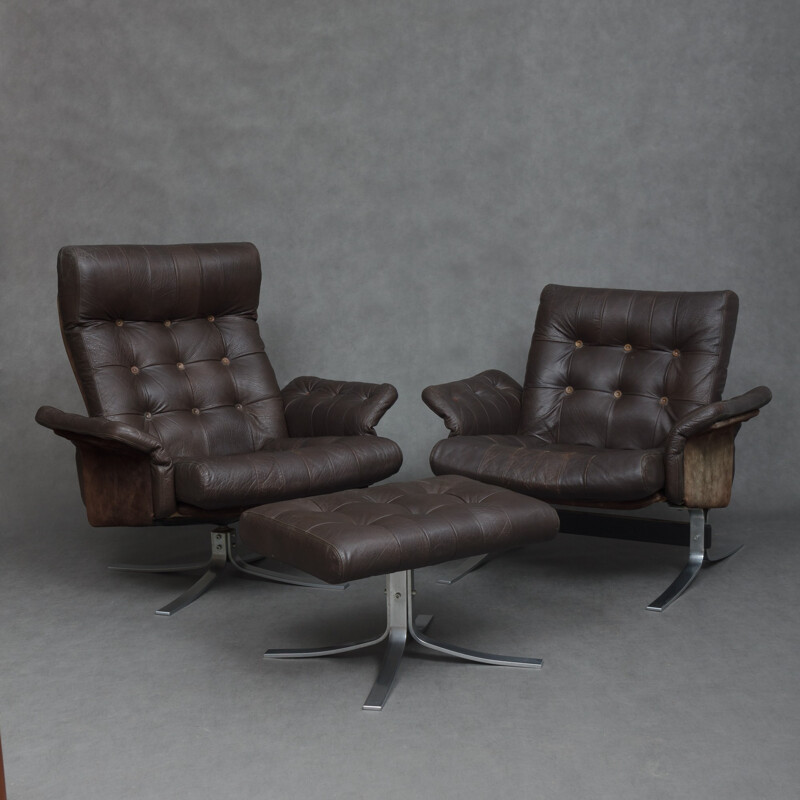 Ensemble de 2 fauteuils lounge de Ebbe Gehl et Soren Nissen - 1960