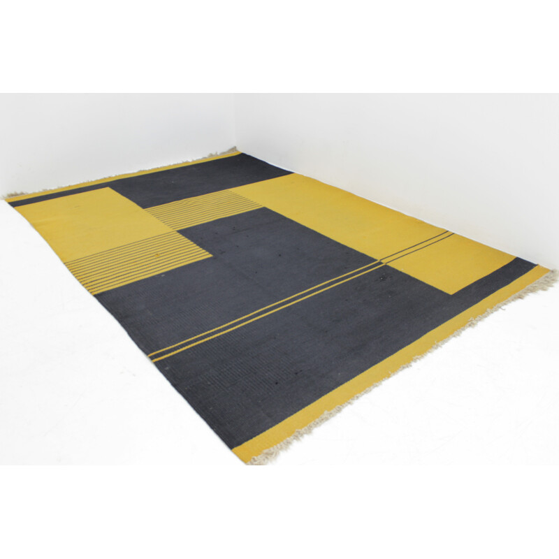 Modernist geometric Kilim carpet - 1959