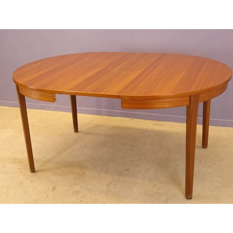 Table scandinave ronde extensible - 1950