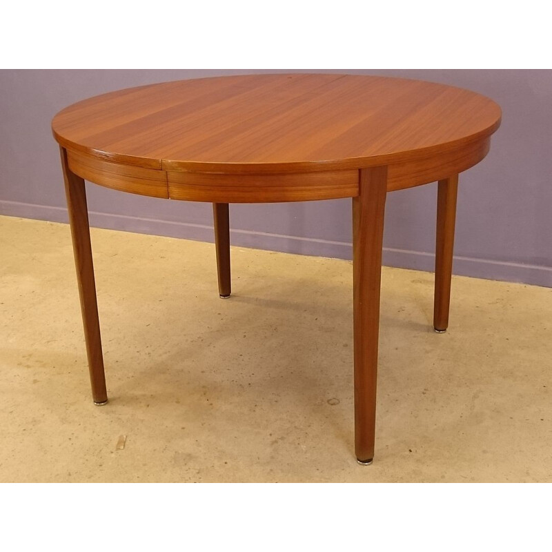 Table scandinave ronde extensible - 1950