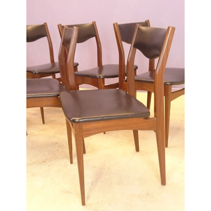 Suite of 6 Scandinavian chairs - 1950s