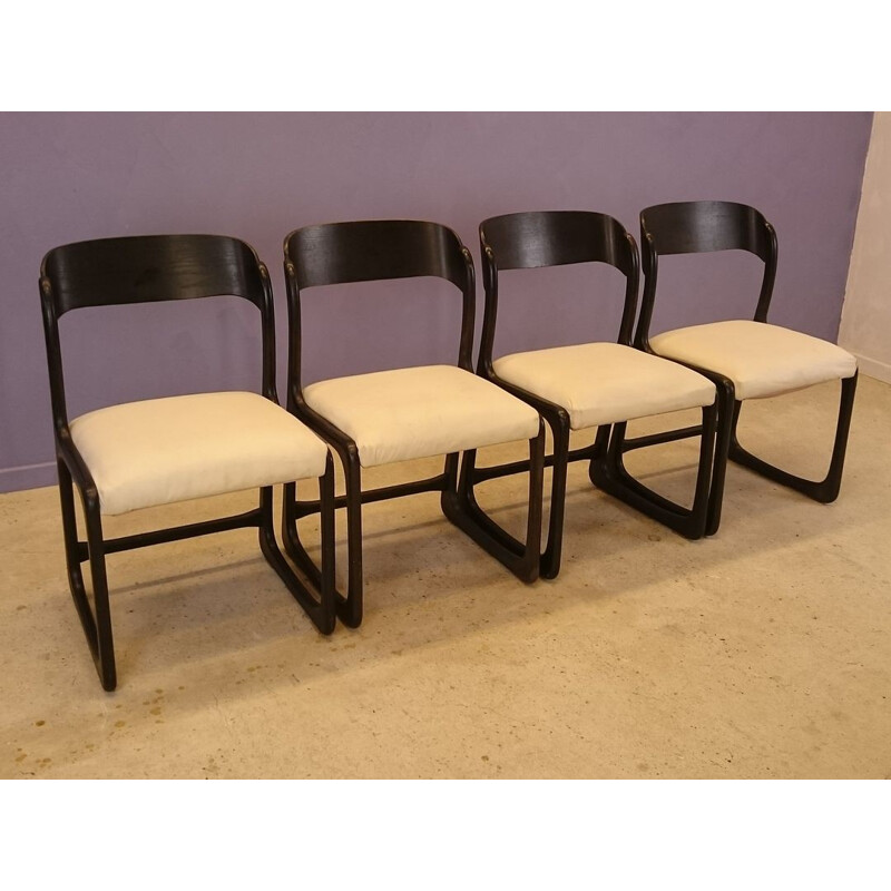 4 trainer chairs by Baumann - 1950s