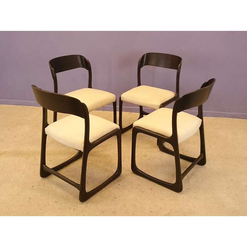 Suite de 4 chaises Traineau Baumann - 1950