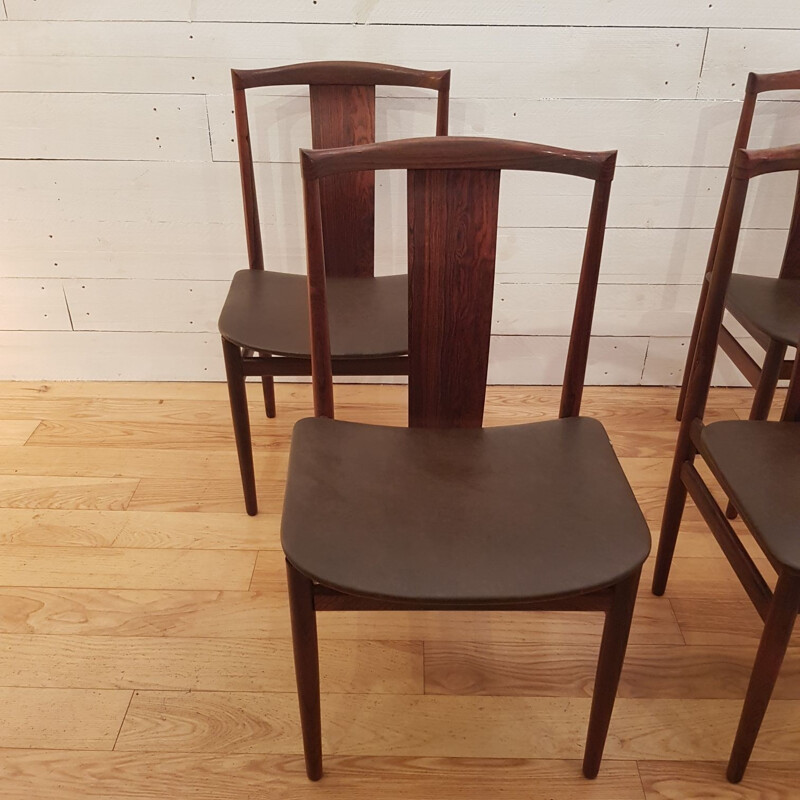 Set of 4 Danish chairs in Rio rosewood - 1960s