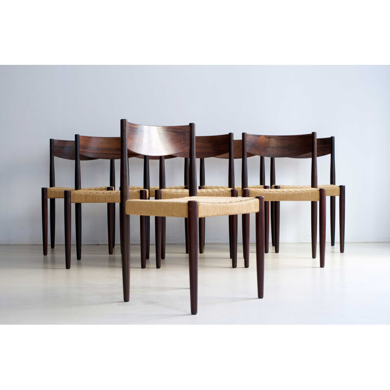 Set of 8 Scandinavian Chairs by Poul Volther - 1960s