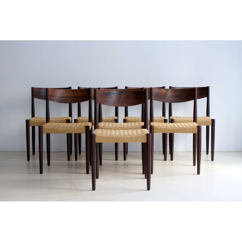 Set of 8 Scandinavian Chairs by Poul Volther - 1960s