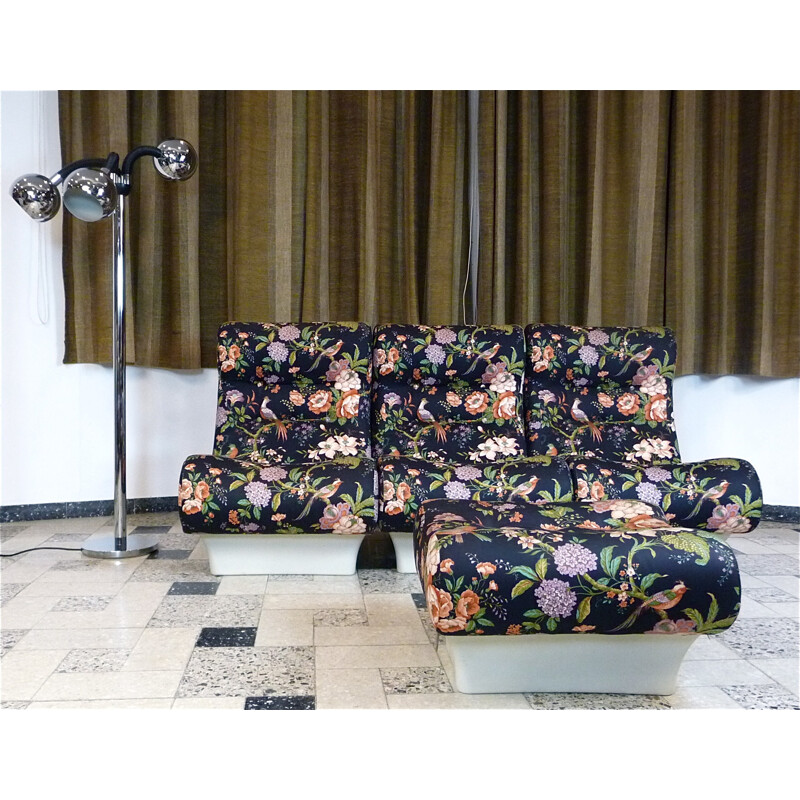 Lot de 3 fauteuils et Ottoman par Otto Zapf pour Zapf Production - 1960