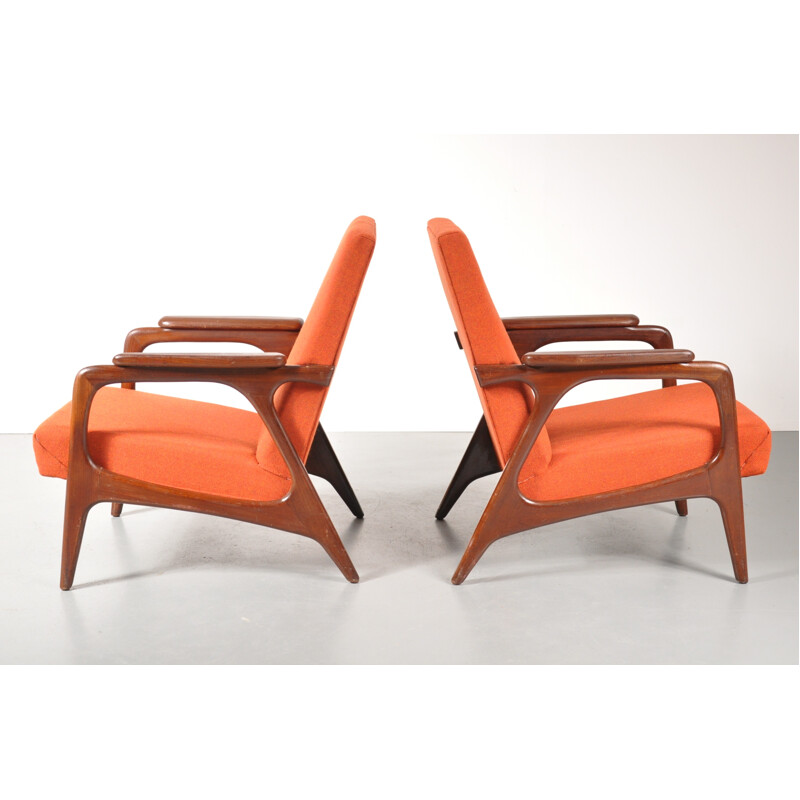 Paire de fauteuils lounge par Louis van TEEFFELEN - 1950