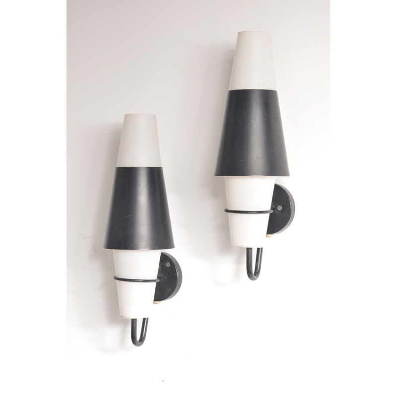 Pair of Dutch wall sconces by RAAK - 1950s