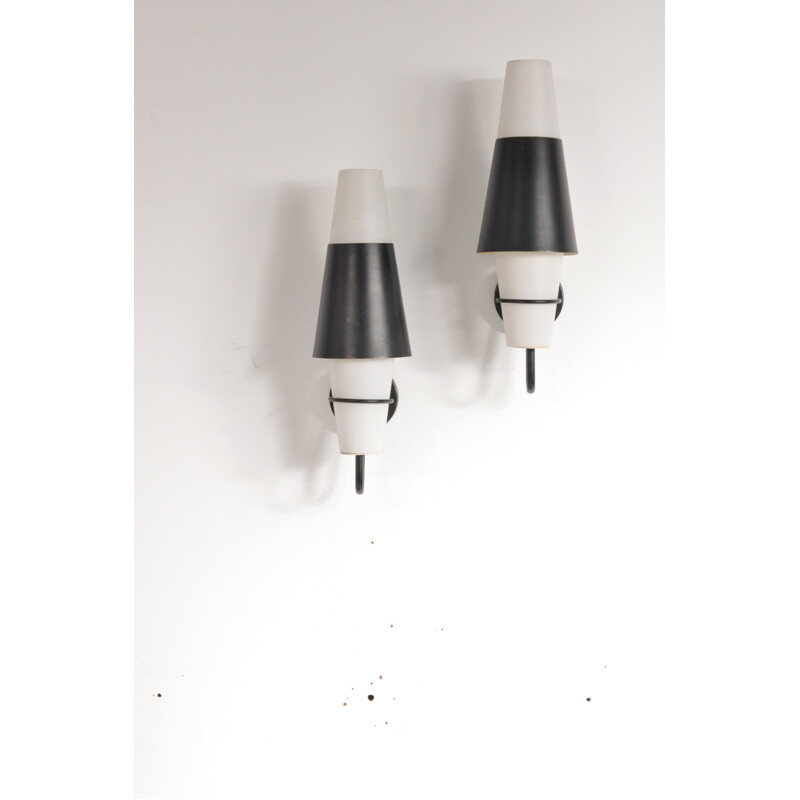 Pair of Dutch wall sconces by RAAK - 1950s