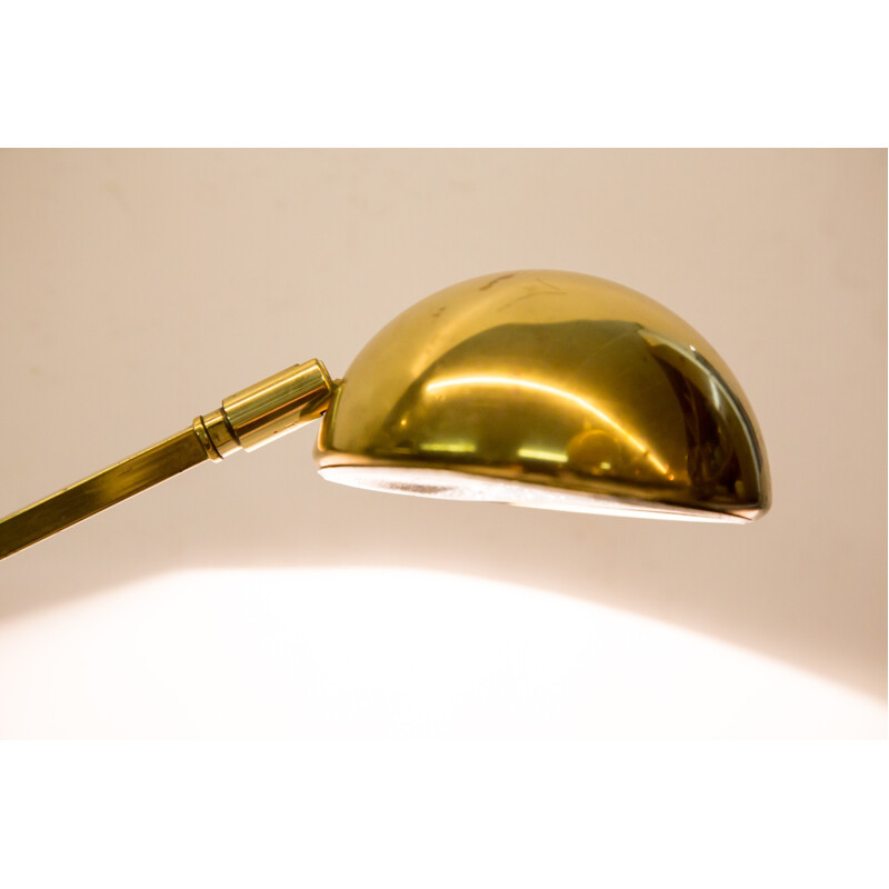 Brass weight balanced standard lamp - 1970s