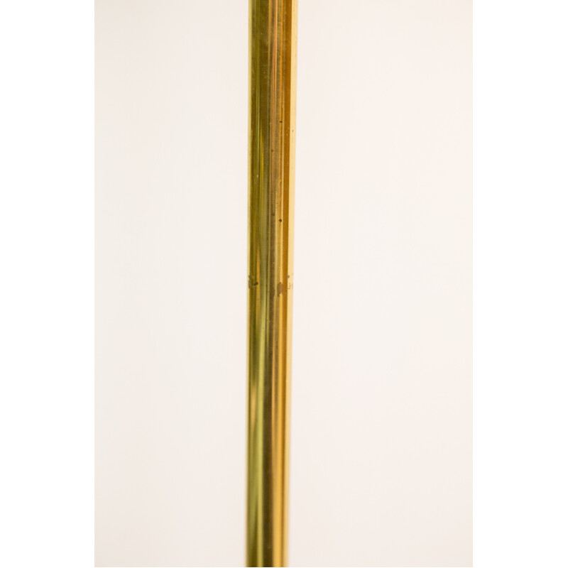 Brass weight balanced standard lamp - 1970s