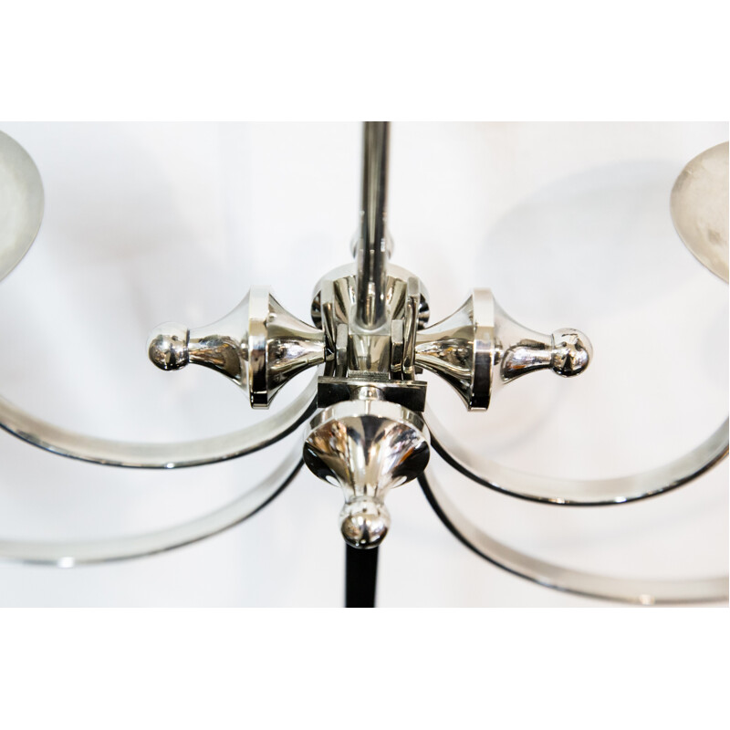 Nickel plated five-arm candelabra - 1960s