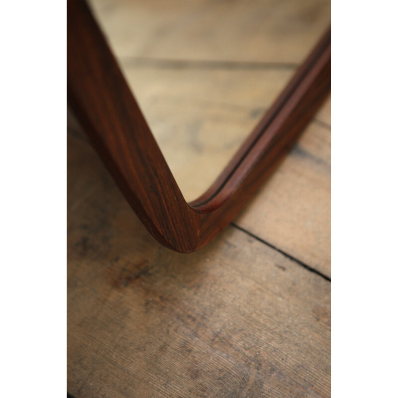 Danish Mid Century Rosewood Mirror - 1950s