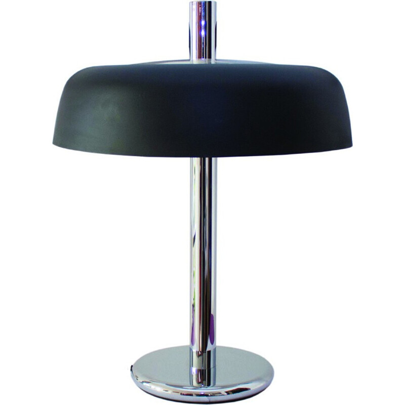 Vintage Black Mushroom Table Lamp by Egon Hillebrand for Hillebrand Lighting - 1960s