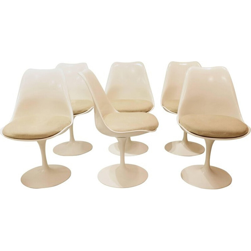 Set of 6 Tulip chairs by Eero Saarinen for Knoll - 1960s