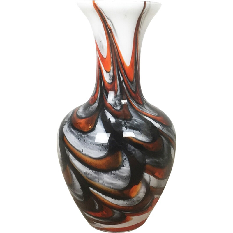 Vintage vase by Opaline Florence for Carlo Moretti - 1970s