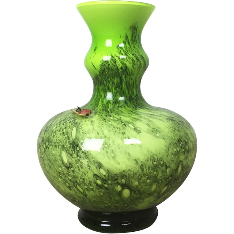 Vintage green vase by Carlo Moretti - 1970s