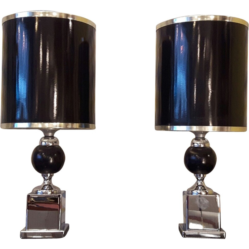 Pair of chic lamps - 1970s