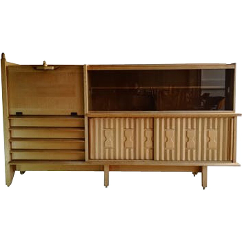 Oak sideboard by Guillerme and Chambron - 1960s
