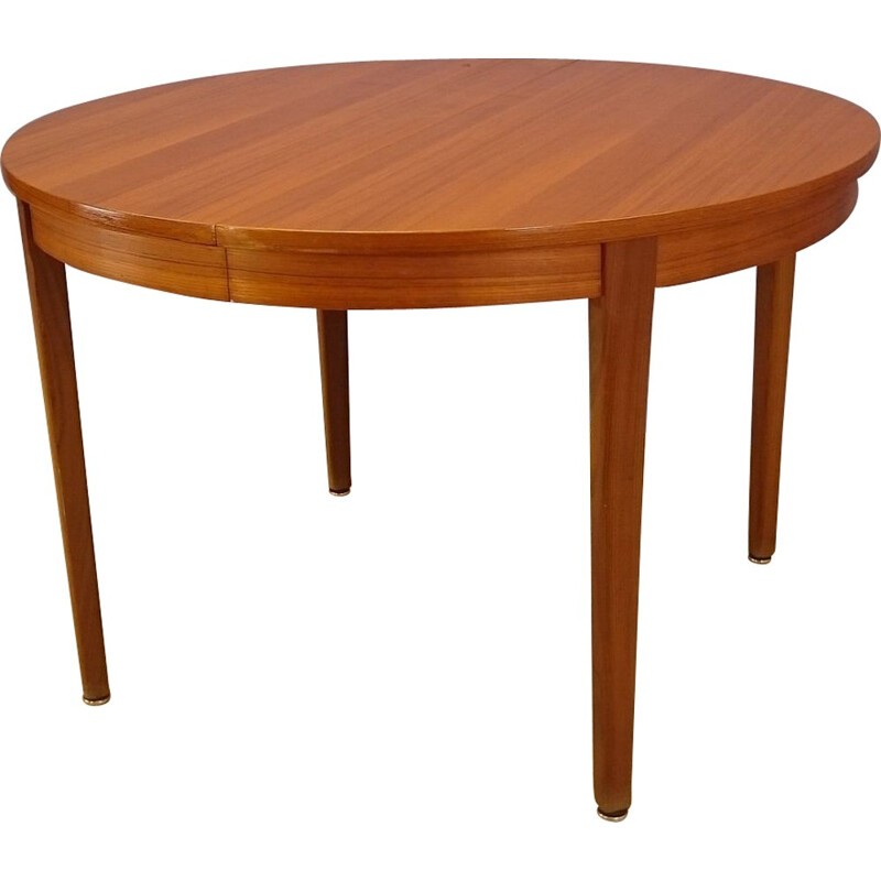 Extendable round Scandinavian table - 1950s