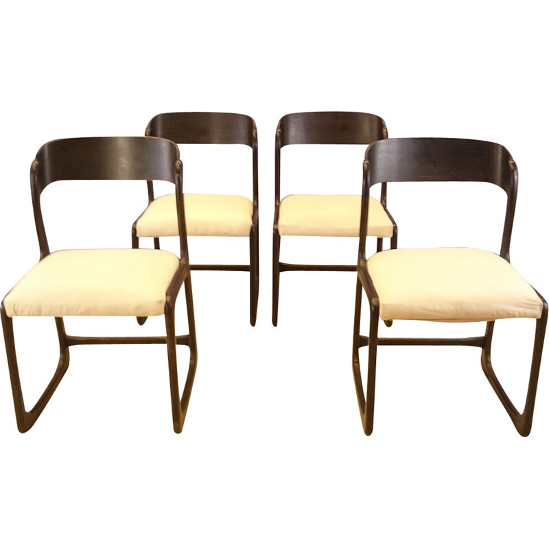 Suite de 4 chaises Traineau Baumann - 1950