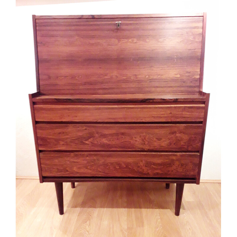 Vintage Scandinavian secretary in rosewood - 1960s