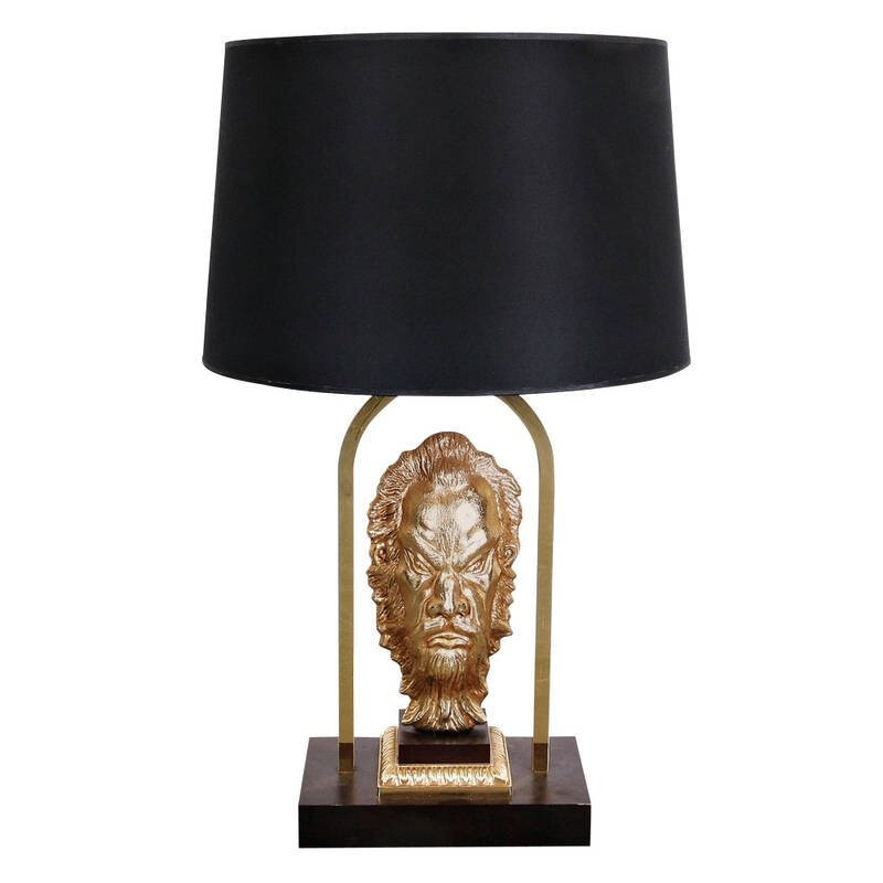 Vintage messing table lamp, France 1970