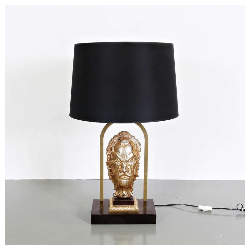 Vintage messing table lamp, France 1970