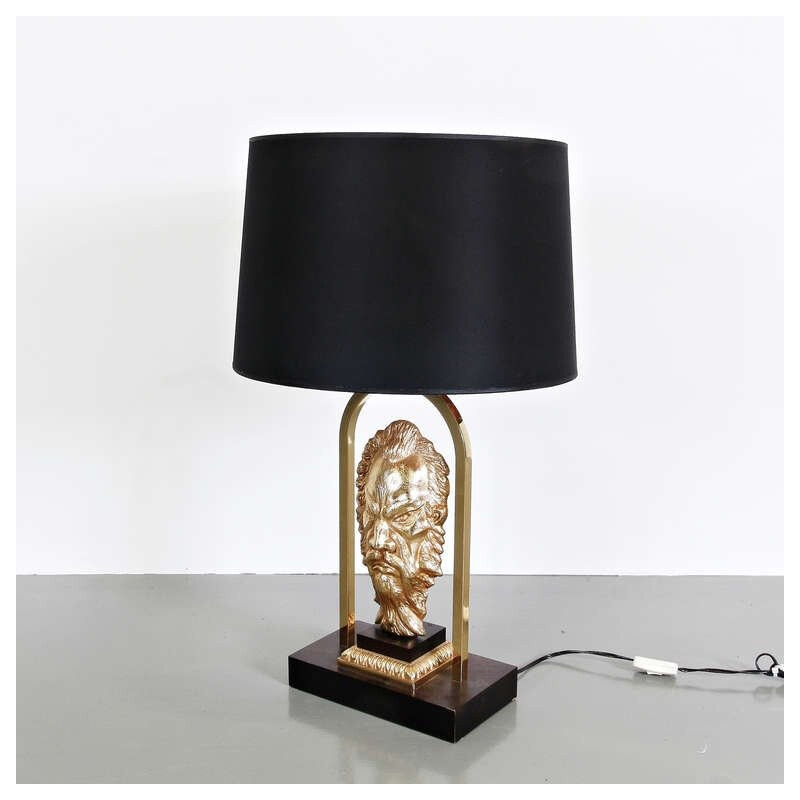 Vintage messing table lamp, France 1970