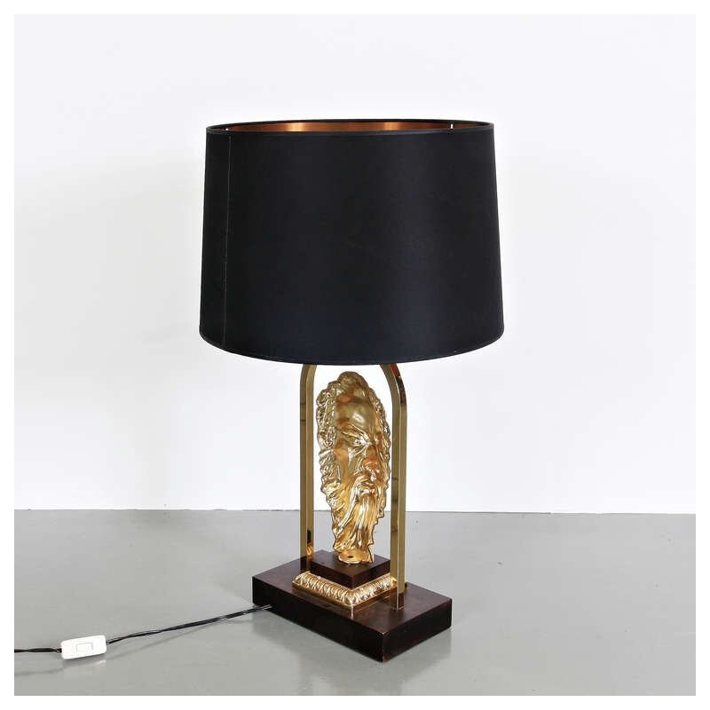 Vintage messing table lamp, France 1970