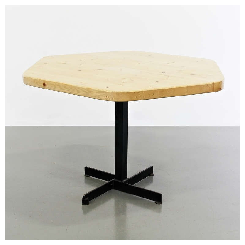 Hexagonal Table by Charlotte PERRIAND - 1960s