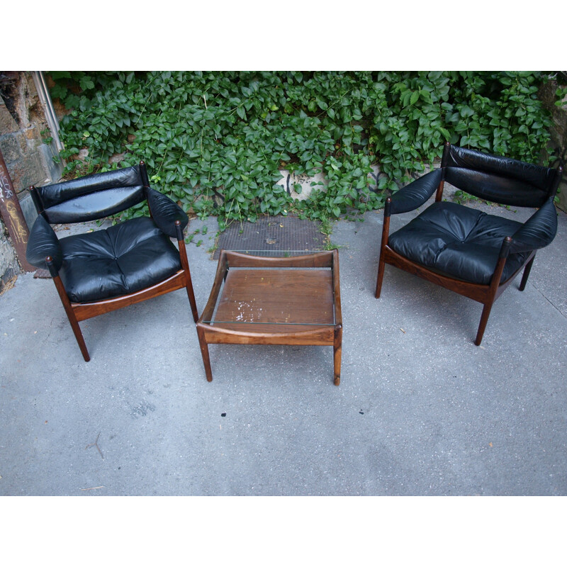 Pair of armchairs and its coffee table "Modus", Kristian VEDEL - 1960s