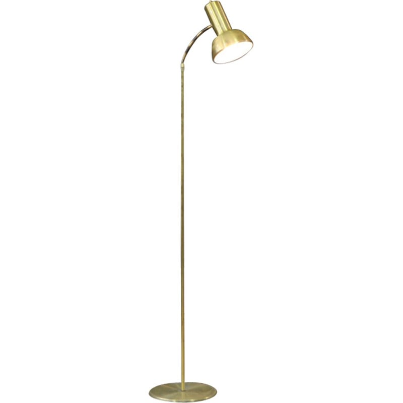 Danish Mid Century Brass Floor Lamp - 1950s