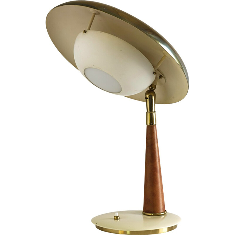 Lampe de table en laiton de Angelo Lelii - 1960