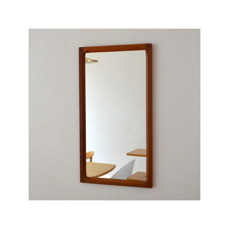 Scandinavian mirror in teak, Aksel KJERSGAARD - 1960s
