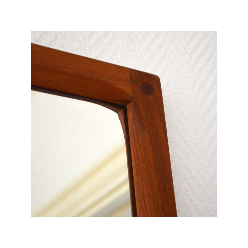 Scandinavian mirror in teak, Aksel KJERSGAARD - 1960s